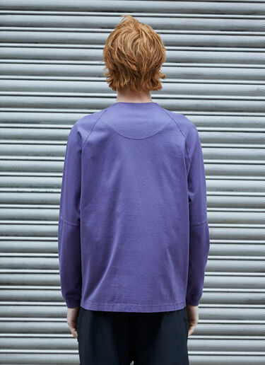 Massimo Osti Studio 徽标长袖 T 恤 紫色 mao0158027