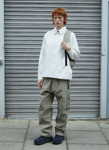 Massimo Osti Studio 로고 셔츠  화이트 mao0158041