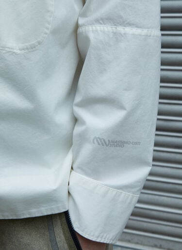 Massimo Osti Studio 로고 셔츠  화이트 mao0158041