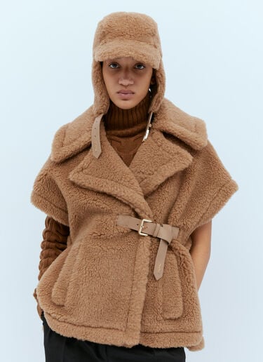 테디 버클 베이스볼 캡 Max Mara 테디 버클 베이스볼 캡 카멜 max0254086