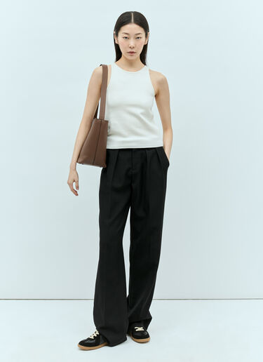 바니세 울 홀터넥 탑 Max Mara 바니세 울 홀터넥 탑 화이트 max0255007
