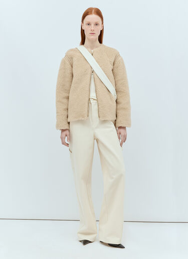 Crewneck Teddy Jacket Max Mara Crewneck Teddy Jacket Beige max0255015