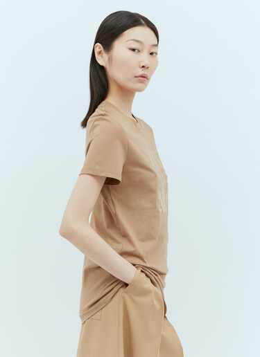 Max Mara Glitter Logo T-Shirt Beige max0256021