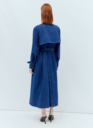 Canvas Double-Breasted Trench Coat Max Mara Canvas Double-Breasted Trench Coat Blue max0256050
