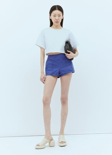 Low Rise Denim Shorts Max Mara Low Rise Denim Shorts Purple max0256051
