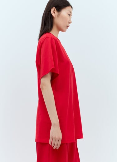 Max Mara 徽标刺绣 T 恤 红色 max0257031
