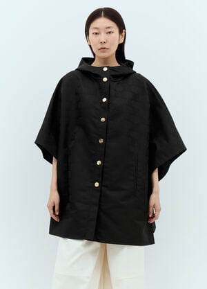 Max Mara Jacquard Cape Black max0257038