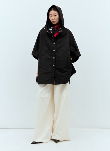 Max Mara 자카드 케이프 블랙 max0257038
