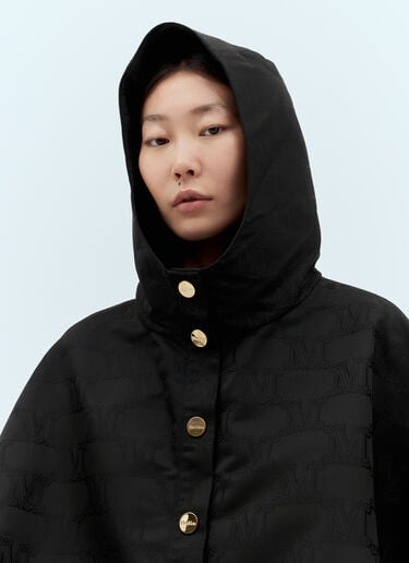 Max Mara 자카드 케이프 블랙 max0257038