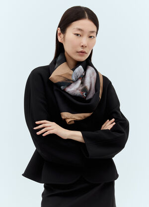 Max Mara 印花真丝丝巾 米色 max0257040