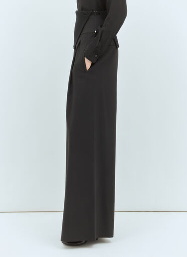 Max Mara Long Stretch Wool Pants Black max0258003