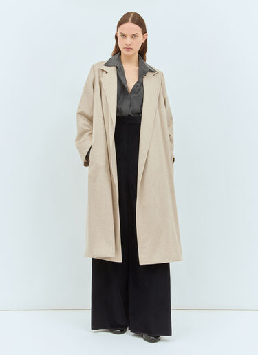Max Mara 플레어 캐시미어 코트 크림 max0258011