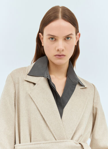 Max Mara 플레어 캐시미어 코트 크림 max0258011