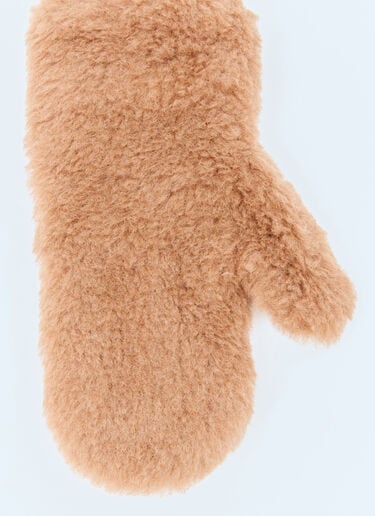 Max Mara Alpaca And Wool Mittens Beige max0258025