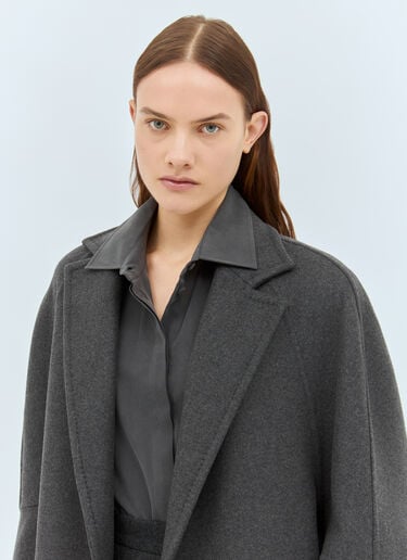 Max Mara 宽大羊毛羊绒混纺外套 灰色 max0258030