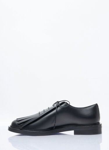 Max Mara 프린지 가죽 레이스업  블랙 max0258046