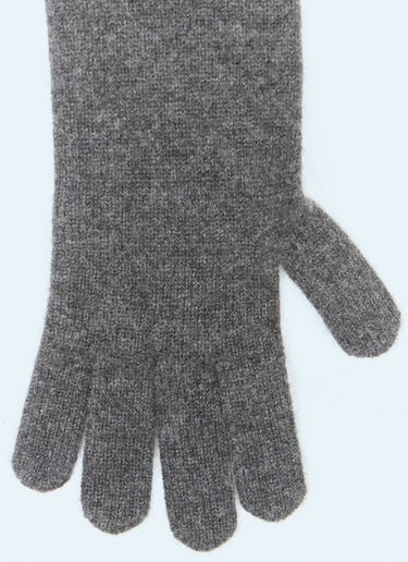 Max Mara Long Cashmere Gloves Grey max0258047