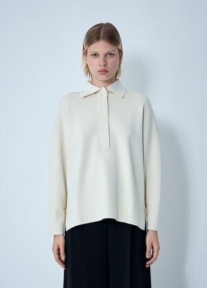Max Mara 粘胶纤维纱线毛衣 乳白色 max0259001
