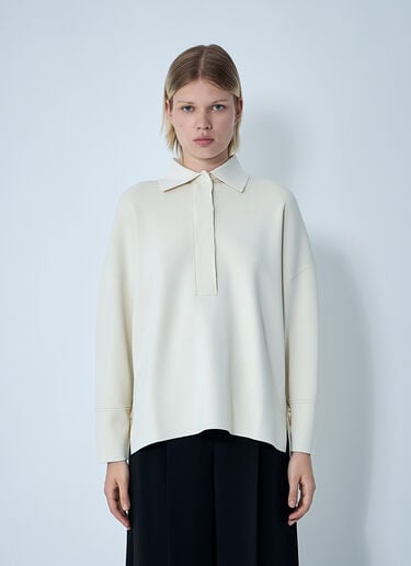 Max Mara 비스코스 원사 스웨터 크림 max0259001