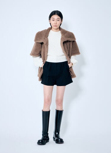 羊毛帆布短裤 Max Mara 羊毛帆布短裤 黑色 max0259013
