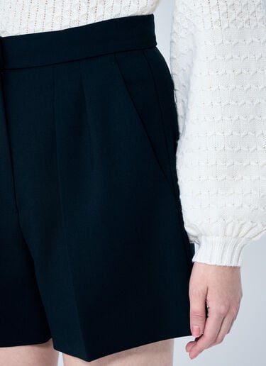 Max Mara 羊毛帆布短裤 黑色 max0259013