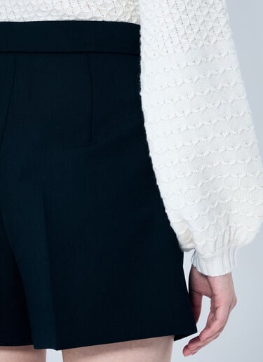 羊毛帆布短裤 Max Mara 羊毛帆布短裤 黑色 max0259013