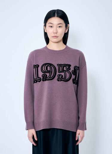 Max Mara 오버사이즈 울 & 캐시미어 스웨터 퍼플 max0259019