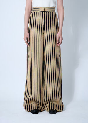 Max Mara 스트라이프 테일러드 팬츠  베이지 max0260005