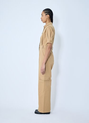 Max Mara 棉质精裁连身裤  米色 max0260006