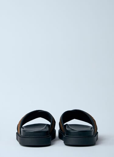 Max Mara ロゴプレートスライド  ブラウン max0260016