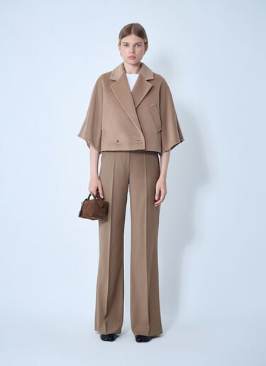 Max Mara Cropped Jacket Camel max0261011