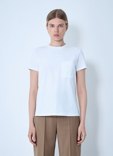 Logo Motif T-Shirt Max Mara Logo Motif T-Shirt White max0261043
