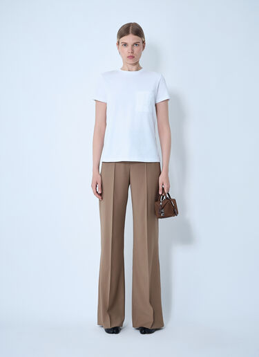 Logo Motif T-Shirt Max Mara Logo Motif T-Shirt White max0261043