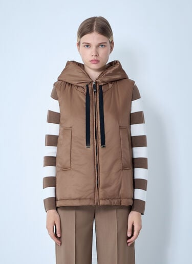 Max Mara Puffer Gilet Brown max0261045