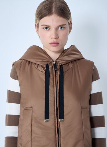 Max Mara Puffer Gilet Brown max0261045