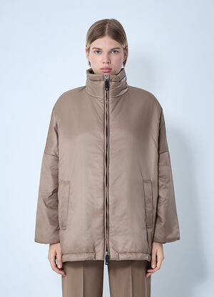 Max Mara Nylon Jacket Brown max0261048