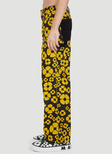Floral Print Pants Marni x Carhartt Floral Print Pants Yellow mca0150015