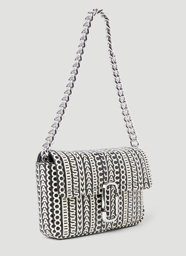Marc Jacobs J Marc 字母花押皮革单肩包 黑色 mcj0253030