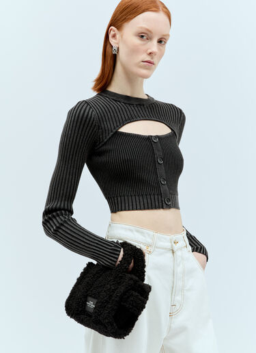 Marc Jacobs 모노그램 크리스털 후프 실버 mcj0255006