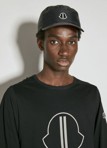 Logo Patch Baseball Cap Moncler + Rick Owens Logo Patch Baseball Cap Black mcs0355018