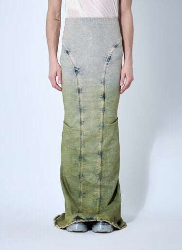 Acid Degrade Al Maxi Skirt Moncler x Rick Owens Acid Degrade Al Maxi Skirt Green mcs0355020