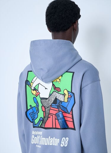 Logo Print Hooded Sweatshirt Metalwood Logo Print Hooded Sweatshirt Purple met0160002
