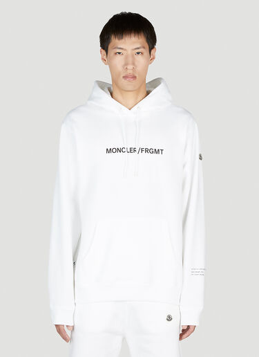 徽标印花连帽运动衫 7 Moncler Fragment 徽标印花连帽运动衫 白色 mfr0354007