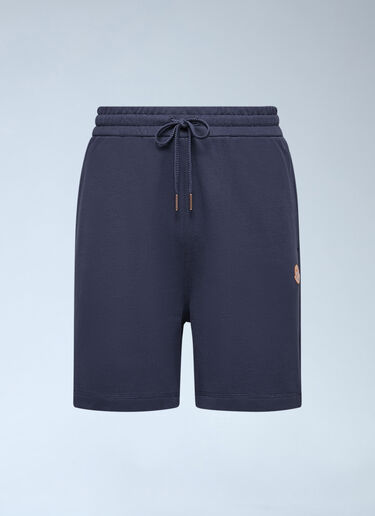 Moncler x Gilga Farm by Donald Glover Logo Patch Cotton Shorts Blue mgf0162005