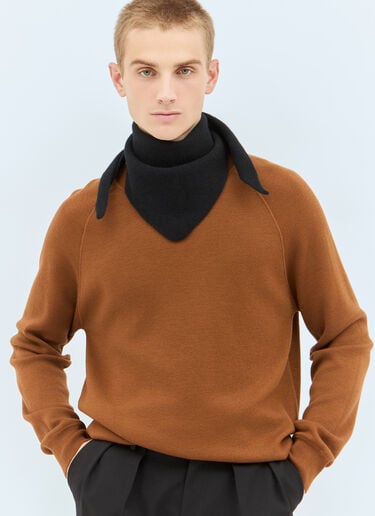 MHL by Margaret Howell Wool Scout Scarf Black mhl0158013