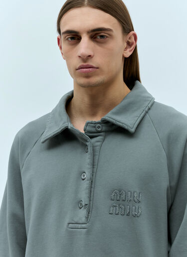 Garment-Dyed Cotton Fleece Sweatshirt Miu Miu Garment-Dyed Cotton Fleece Sweatshirt Grey miu0155004