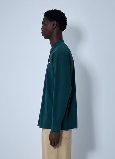 Logo Motif Polo Shirt Miu Miu Logo Motif Polo Shirt Green miu0161005
