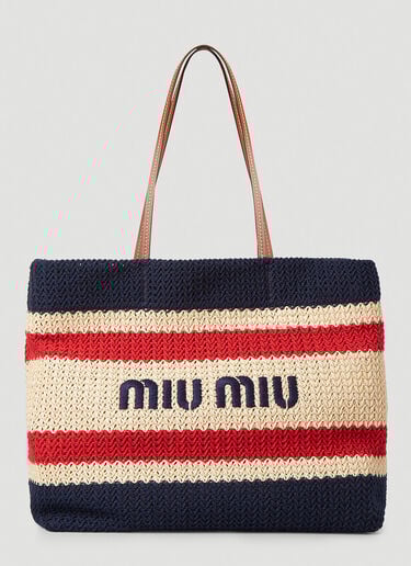 Raffia-Effect Tote Bag Miu Miu Raffia-Effect Tote Bag Multi miu0246027
