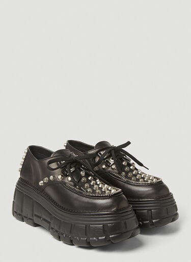 Lace-Up Platform Creeper Shoes Miu Miu Lace-Up Platform Creeper Shoes Black miu0247008