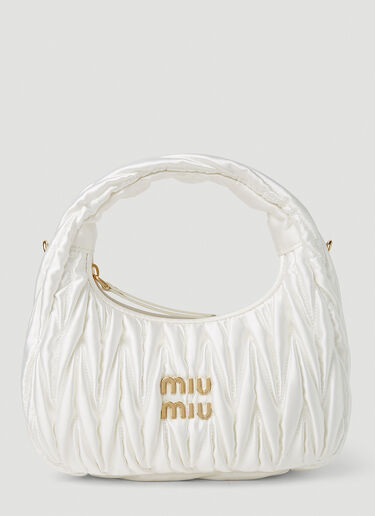 Wander Mini Hobo Bag Miu Miu Wander Mini Hobo Bag White miu0251021